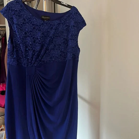 Blue sequin plus size dress - Picture 1 of 3